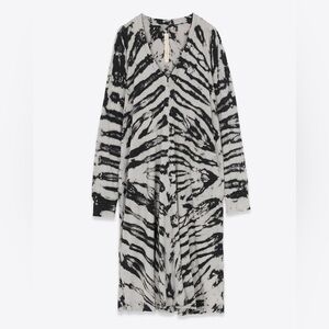 New Raquel Allegra Phoenix Dress Tie Dye Jersey Midi Long Sleeve Designer Boho S